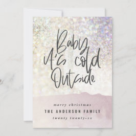 Purpurina con clase bebe su frío afuera Navidades