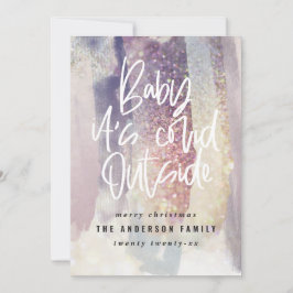 Purpurina con clase bebe sus Navidades al aire lib