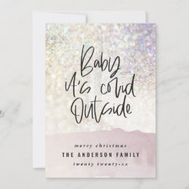 Purpurina con clase bebe sus Navidades al aire lib