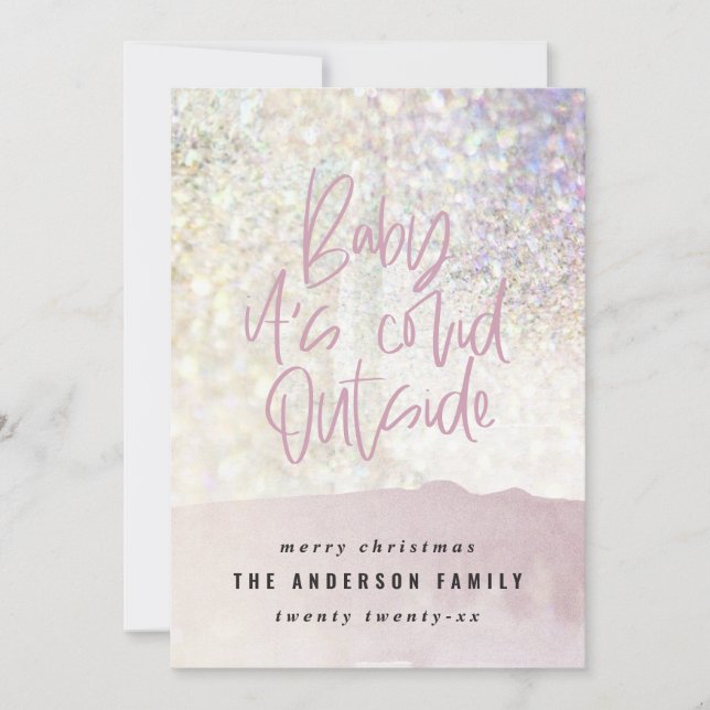 Purpurina con clase bebe sus Navidades al aire lib (Anverso)