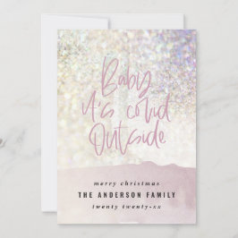 Purpurina con clase bebe sus Navidades al aire lib