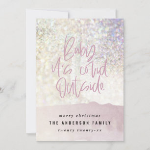 Purpurina con clase bebe sus Navidades al aire lib