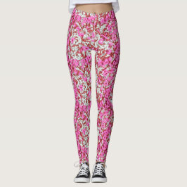 Purpurina con muchos corazones! Leggings