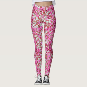 Purpurina con muchos corazones! Leggings