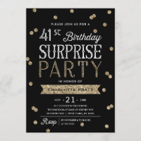 Purpurina Confetti Sorpresa Invitación a fiesta CU