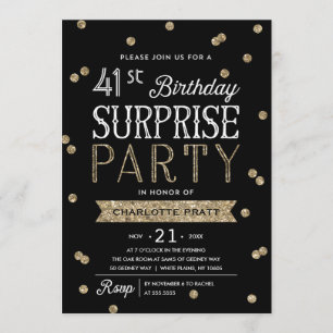 Purpurina Confetti Sorpresa Invitación a fiesta CU