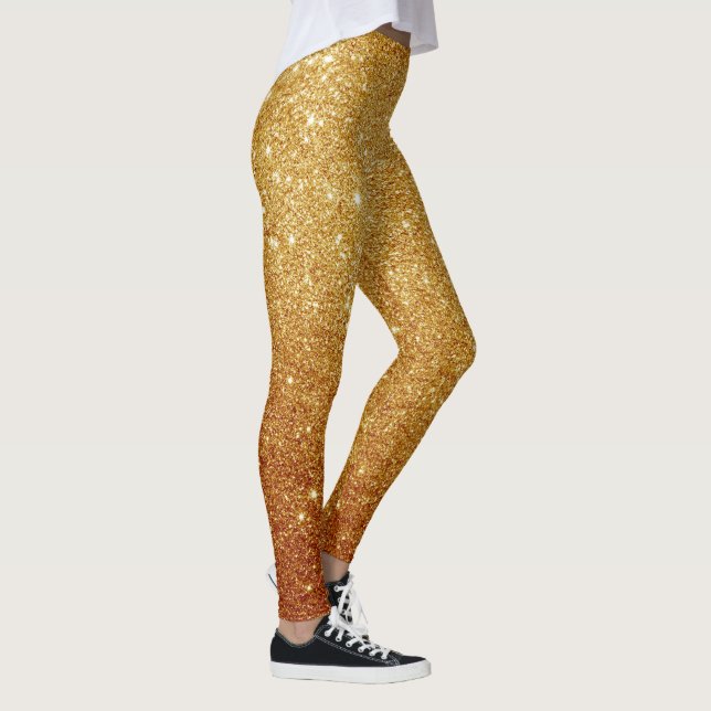 Purpurina Cute Gold | Leggings de oro para mujeres (Derecha)
