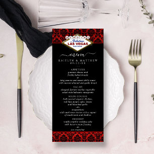 Purpurina Damask Las Vegas Boda Menú