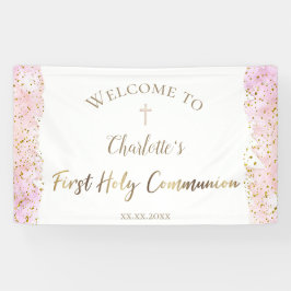 purpurina de acuarela rosa | Primera pancarta comu