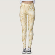 Purpurina de camuflaje dorado Leggings
