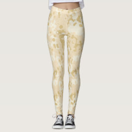 Purpurina de camuflaje dorado Leggings