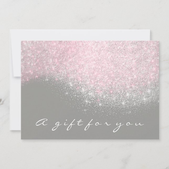 Purpurina de certificado de regalo Pastel gris pla (Anverso)