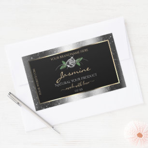 Purpurina de esparkle de etiquetas de producto neg