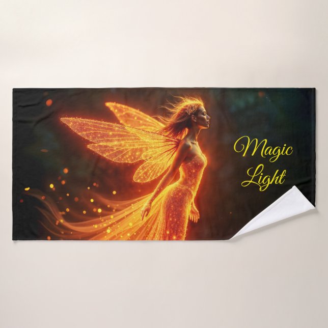 Purpurina de fantasía de chica de hadas brillantem (Toalla de baño)