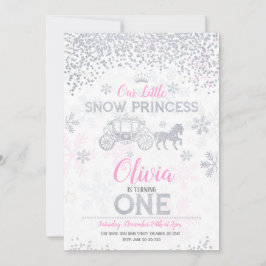 Purpurina de Invitación de Primer Cumpleaños de Pr