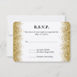 Purpurina de la Faux de Oro Boda RSVP