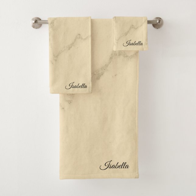 Purpurina de lujo Champagne Gold Marble Personaliz (In situ)