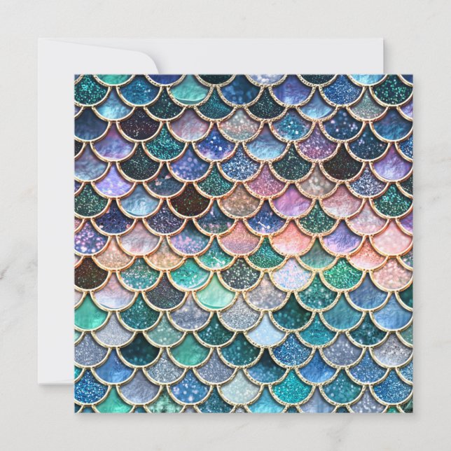 Purpurina de lujo multicolor Mermaid Scales (Anverso)