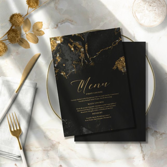 Purpurina de mármol Boda Black Gold ID644 (Subido por el creador)