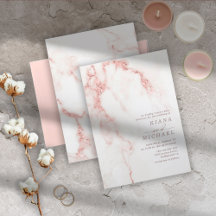 Purpurina de mármol moderno Boda Rosa Gold ID816