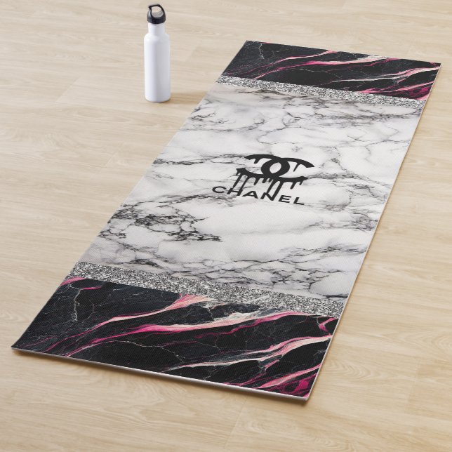 Purpurina de mármol rosa Yoga Mat (In situ)