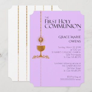 Purpurina de oro Chalis Primera Invitación a la Co