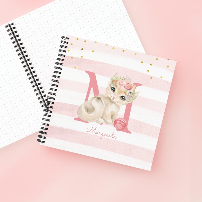 Purpurina de oro Chica gato rosa cuaderno de bocet (Subido por el creador)