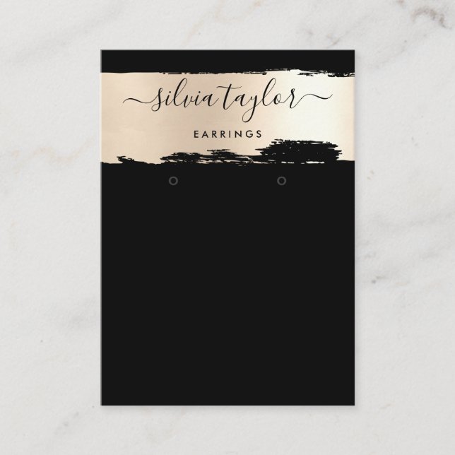 Purpurina de oro de caligrafía Tarjeta de presenta (Anverso)