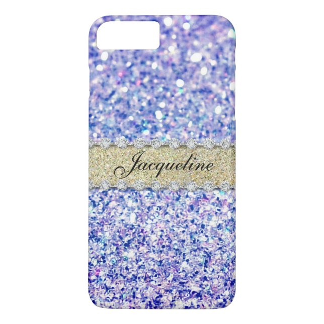 Purpurina de oro de Diamond Jewel Bling Funda pers (Reverso)