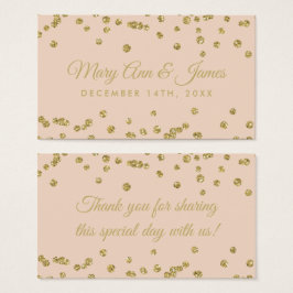 Purpurina de oro de la etiqueta favorita de boda R