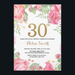 Purpurina de oro de la invitación de cumpleaños nú<br><div class="desc">Invitación a los 30 Años Florales para Mujeres. Flor floral botánica acuarela.Brillantina dorada. Flores Florales De Peonies Rosados. Cumpleaños de adultos.
Para más personalización,  haga clic en el botón "Personalizar" y utilice nuestra herramienta de diseño para modificar esta plantilla.</div>