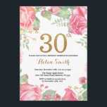Purpurina de oro de la invitación de cumpleaños nú<br><div class="desc">Invitación a los 30 Años Florales para Mujeres. Flor floral botánica acuarela.Brillantina dorada. Flores Florales De Peonies Rosados. Cumpleaños de adultos.
Para más personalización,  haga clic en el botón "Personalizar" y utilice nuestra herramienta de diseño para modificar esta plantilla.</div>