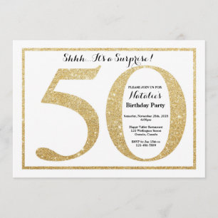 Purpurina de oro de la invitación de cumpleaños nú