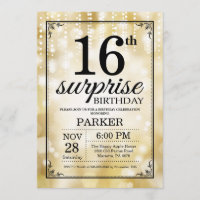 Purpurina de oro de la invitación de cumpleaños nú