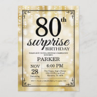 Purpurina de oro de la invitación de cumpleaños nú