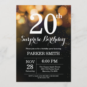 Purpurina de oro de la invitación de cumpleaños nú
