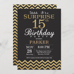 Purpurina de oro de la invitación de cumpleaños nú