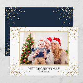 Purpurina de oro de la Marina Feliz Navidad