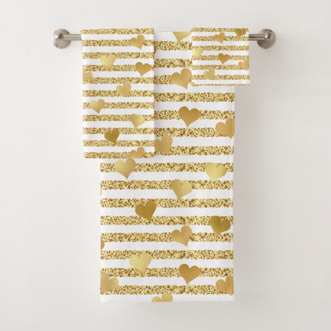 Purpurina de oro de moda Romantic Hearts Girly Pat (In situ)