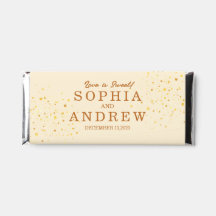 Purpurina de oro de pareja personalizada moderna, 