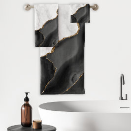 Purpurina de oro del álamo negro de mármol blanco