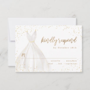 Purpurina de oro elegante vestido de aguja RSVP