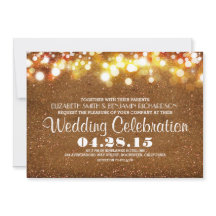 purpurina de oro falso luces de cuerda invitación