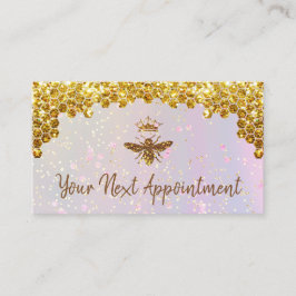 purpurina de oro falso Queen Bee tarjeta de cita