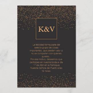 Purpurina de Oro: Invitación personalizada en espa