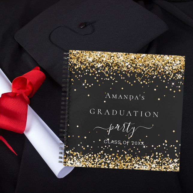 Purpurina de oro negro de la graduación del libro  (Subido por el creador)