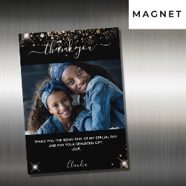 Purpurina de oro negro foto gracias imán