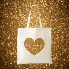 Purpurina de oro personalizado: bolsa de tocador d