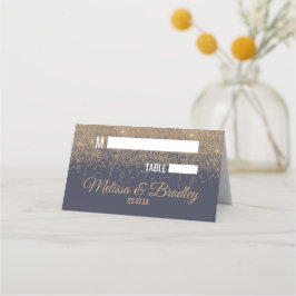 Purpurina de oro resquebraja tarjetas de la Marina