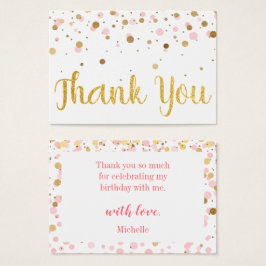 Purpurina de Oro Rosa Confetti Cumpleaños Gracias